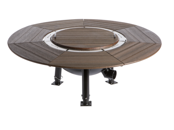 Tailgater Fire Pit, Full Table with Lazy Susan Center