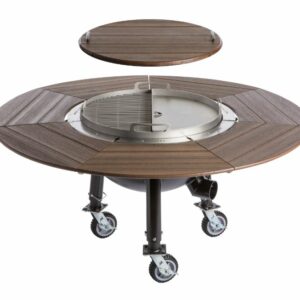 Tailgater - Firepit, Rotating Grill and Griddle, Full Table, Casters, Lazy Susan Center