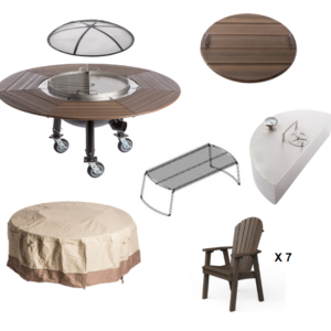 Tailgater Fire Table Patio Furniture Set
